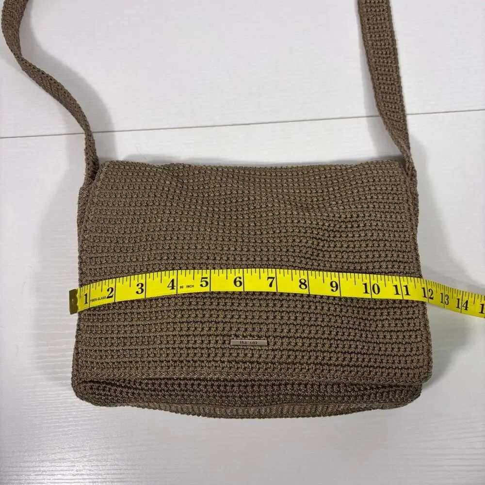 The Sak Brown Tan Woven Crossbody Purse Bin10